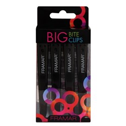 Framar Big Bite Clips 4pk Black