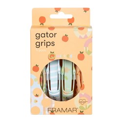 Framar Gator Grip Hair Clips 4pk Quilted