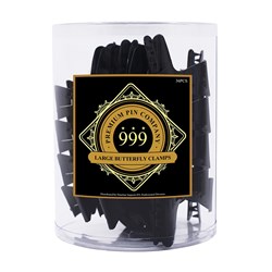 Premium Pin Company 999 Large Black Butterfly Clamps - 102