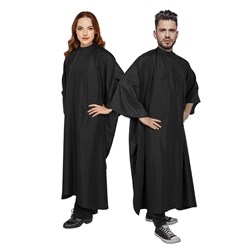 SALON SMART CAPE WRAP ME AA002 WATER REPELENT POLYESTER BLACK SNAPS 128X148cm 260T