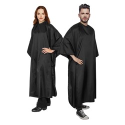 SALON SMART CAPE LUXE ME AB005 WATER REPELENT NYLON BLACK SNAPS 128X148cm 210T