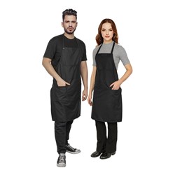 SALON SMART APRON DEFEND ME BU002 WATERPROOF 83X66cm PU+POLYESTER BLACK