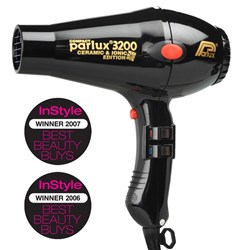Parlux 3200 Ionic Ceramic Compact Hair Dryer Black