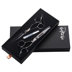 Iceman Mizumi Katani 5.5” Hairdressing Scissors Thinner Set Black