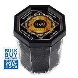 Premium Pin Company 999 Bulk Buy Bobby Pins 2" Black 3pk