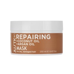 JUSTK REPAIRING MASK 250ml COCONUT & ARGAN OIL FOR DAMAGED HAIR