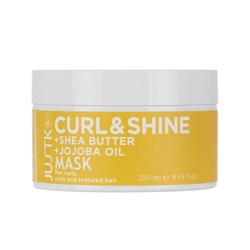 JUSTK CURL & SHINE MASK 250ml SHEA BUTTER & JOJOBA OIL