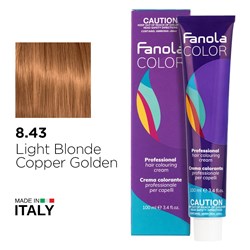 FANOLA 8.43 LT BLONDE COPP GLD 1056287 LIGHT BLONDE COPPER GOLD COLOUR 100ml
