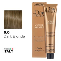 Fanola Oro Therapy Color Keratin Hair Colour 6.0 Dark Blonde