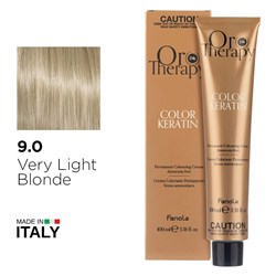 Fanola Oro Therapy Color Keratin Hair Colour 9.0 Very Light Blonde
