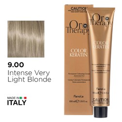Fanola Oro Therapy Color Keratin Hair Colour 9.00 Intense Very Light Blonde