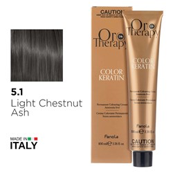 ORO 5.1 KERATIN LIGHT CHESTNUT 1056325 ASH COLOUR 100ML FANOLA