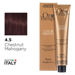 ORO 4.5 KERATIN CHESTNUT MAHOG 1056356 MAHOGANY COLOUR 100ML FANOLA