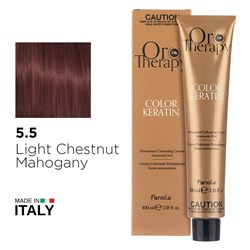 ORO 5.5 KERATIN LT CHESTNUT 1056357 MAHOGANY COLOUR FANOLA 100ML
