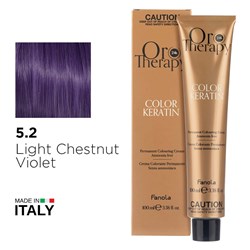 ORO 5.2 KERATIN LT CHESTNUT V 1056365 VIOLET COLOUR 100ML FANOLA