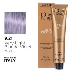 ORO 9.21 KERATIN VERY LT BND V 1056367 VERY LIGHT BLONDE VIOLET ASH COLOUR 100ML FANOLA