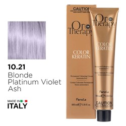 ORO 10.21 KERATIN BLONDE PLAT 1056368 PLATINUM VIOLET ASH COLOUR 100ML FANOLA