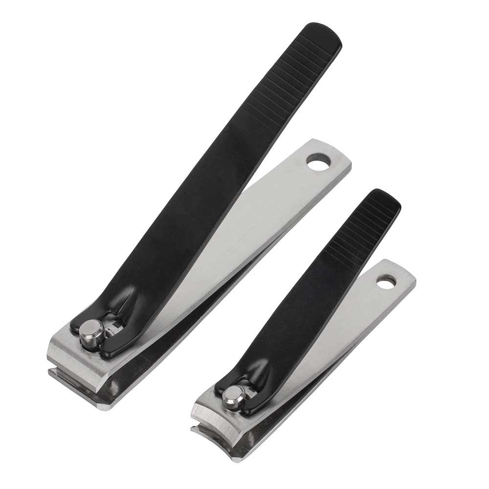Stainless Steel Toe & Finger Curved Edge Nail Clipper Set With Case (2  Count) | eBay