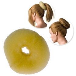 <p>Hair padding, including hair donuts, help you create perfect <a href="/tools-and-accessories/updos-and-upstyling" title="updos and upstyles" class="redline">updos and upstyles</a>, such as chignons and beautiful bridal styles. Volumizer padding creates height in the crown area for the illusion of extra volume in a chignon or classic, chic bun.</p>
<p></p>
<p></p>