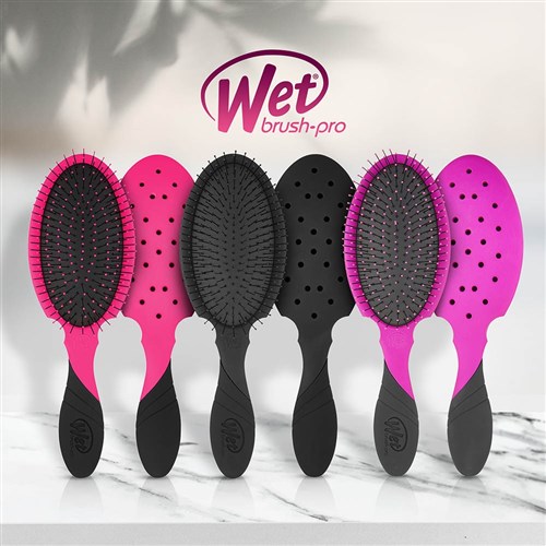 WetBrush Pro Backbar Detangler Hair Brush Black