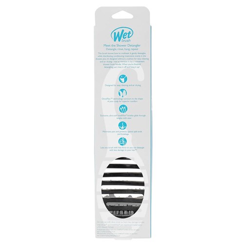 WetBrush Shower Detangler Hair Brush Black