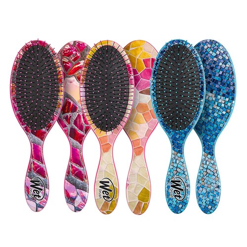 WetBrush Magic Garden Detangler Hair Brush Blue Mosaic