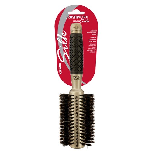 Brushworx Keratin Silk Ceramic Boar Bristle Radial Hair Brush - Medium