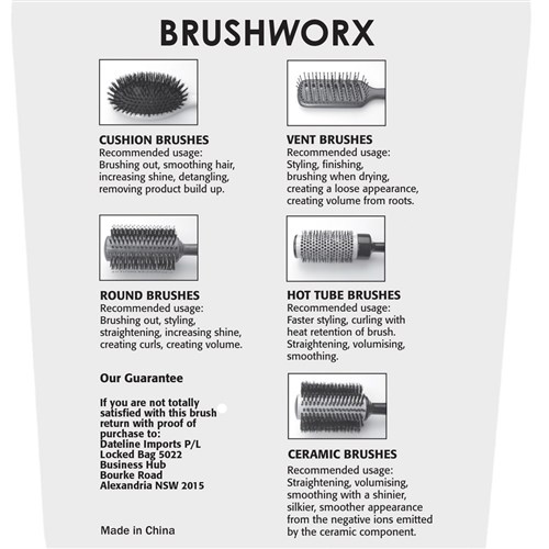 Brushworx Keratin Silk Ceramic Boar Bristle Radial Hair Brush - Medium