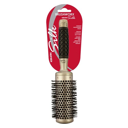 Brushworx Keratin Silk Ceramic Hot Tube Hair Brush - Large