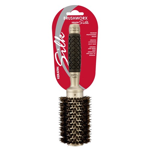 Brushworx Keratin Silk Ceramic Porcupine Hot Tube Hair Brush - Medium