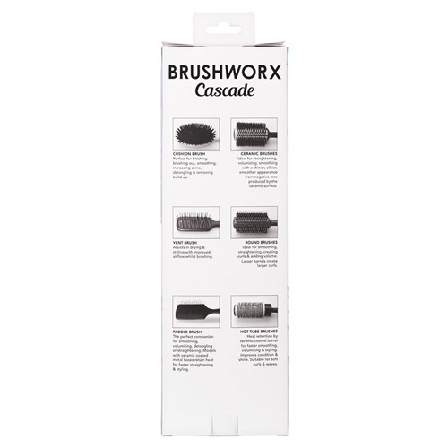 Brushworx Cascade Paddle Brush Mixed Boar Bristle