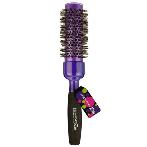 Brushworx Rio Purple Large Ceramic Hot Tube Hair Brush