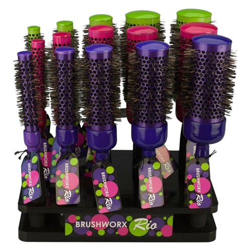 Brushworx Rio Purple Small Ceramic Hot Tube Hair Brush