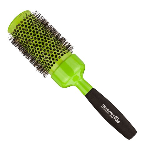 Brushworx Rio Green Jumbo Ceramic Hot Tube Hair Brush