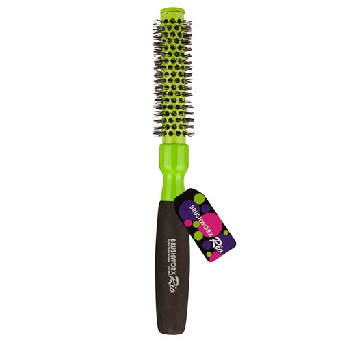 Brushworx Rio Green Small  Ceramic Hot Tube Hair Brush