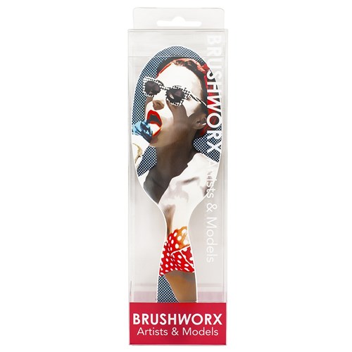Brushworx Artists and Models Cushion Hair Brush Bubblegum Pop Ice Box