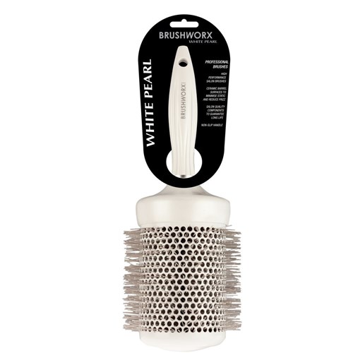 Brushworx White Pearl Hot Tube Hair Brush-Jumbo