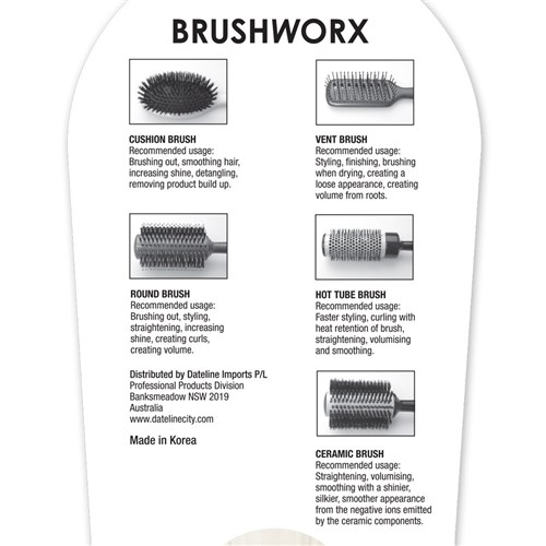 Brushworx White Pearl Hot Tube Hair Brush-Jumbo