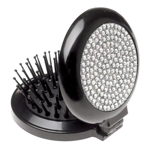 Brushworx Bling Pop Up Hair Brush/Mirror-12pc Display