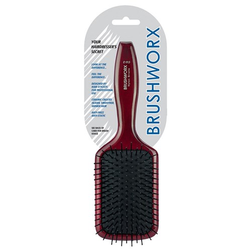 Brushworx Natural Woodgrain Paddle Hair Brush