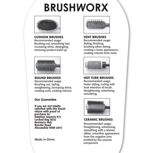 Brushworx Tourmaline Hot Tube Hair Brush - Small Information