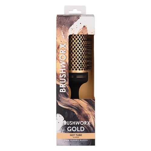 Brushworx Gold Ceramic Hot Tube Hair Brush, Extra Large