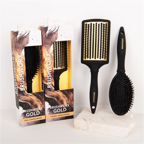 Brushworx Gold Paddle Hair Brush