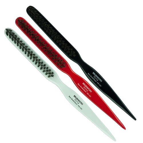 Brushworx Styler Porcupine 3 Row Teasing Hair Brush - White