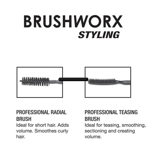 Brushworx Styler Small 25mm Bottle Hair Brush - Black