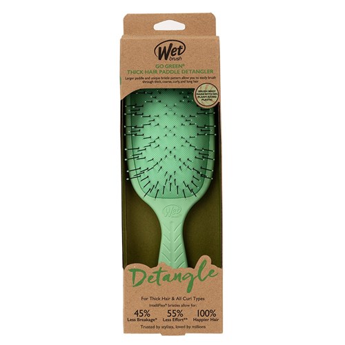 WetBrush Go Green Thick Hair Paddle Detangler Green