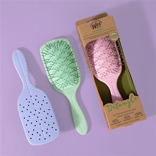 WetBrush Go Green Thick Hair Paddle Detangler Green