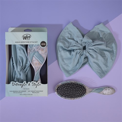 WetBrush Aqua Gemstone Detangle and Style Kit