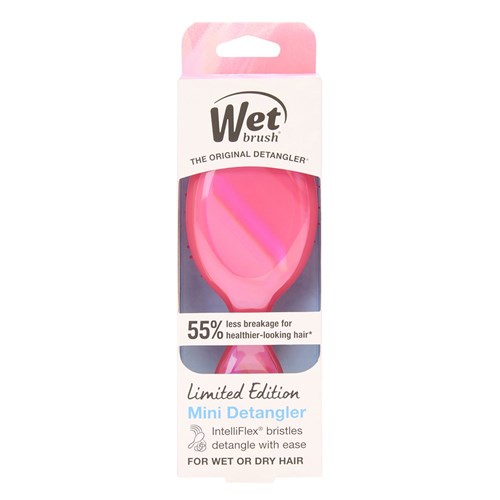 WetBrush Prismatic Glow Mini Detangler Pink