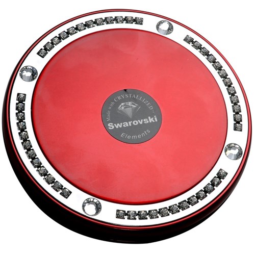 Taylor Madison Large Deluxe Round Compact Mirror - Red